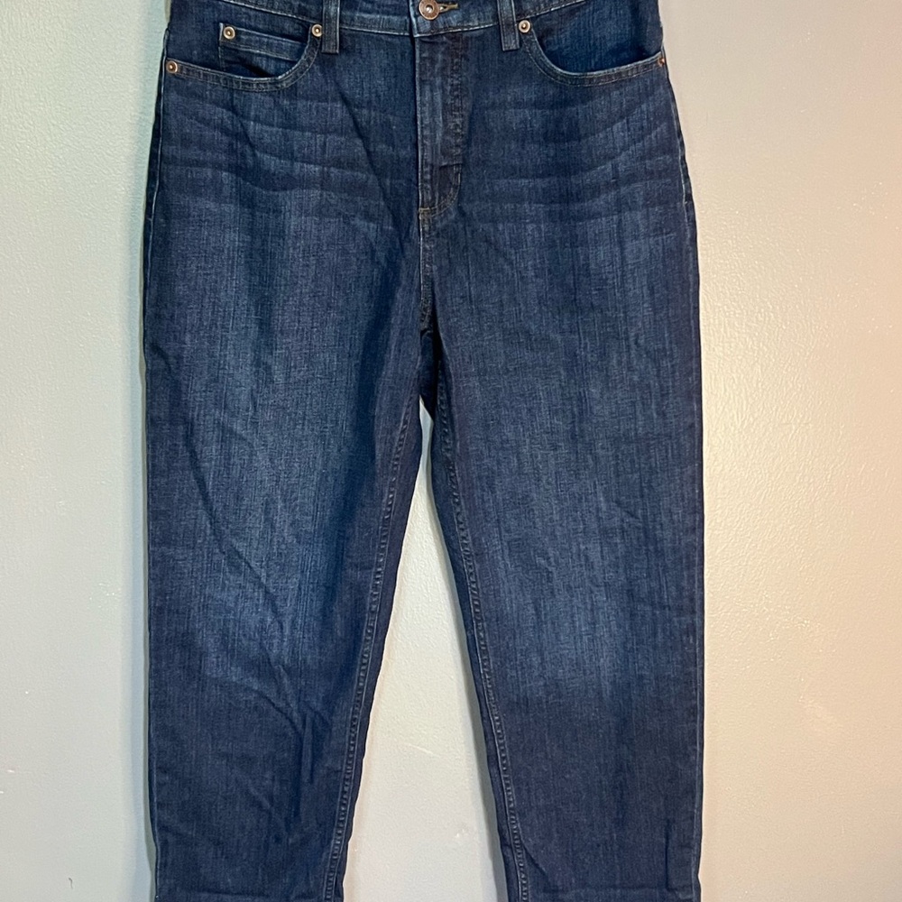 Duluth Trading Co Blue Boyfriend Jeans Relaxed Fit Sz 8